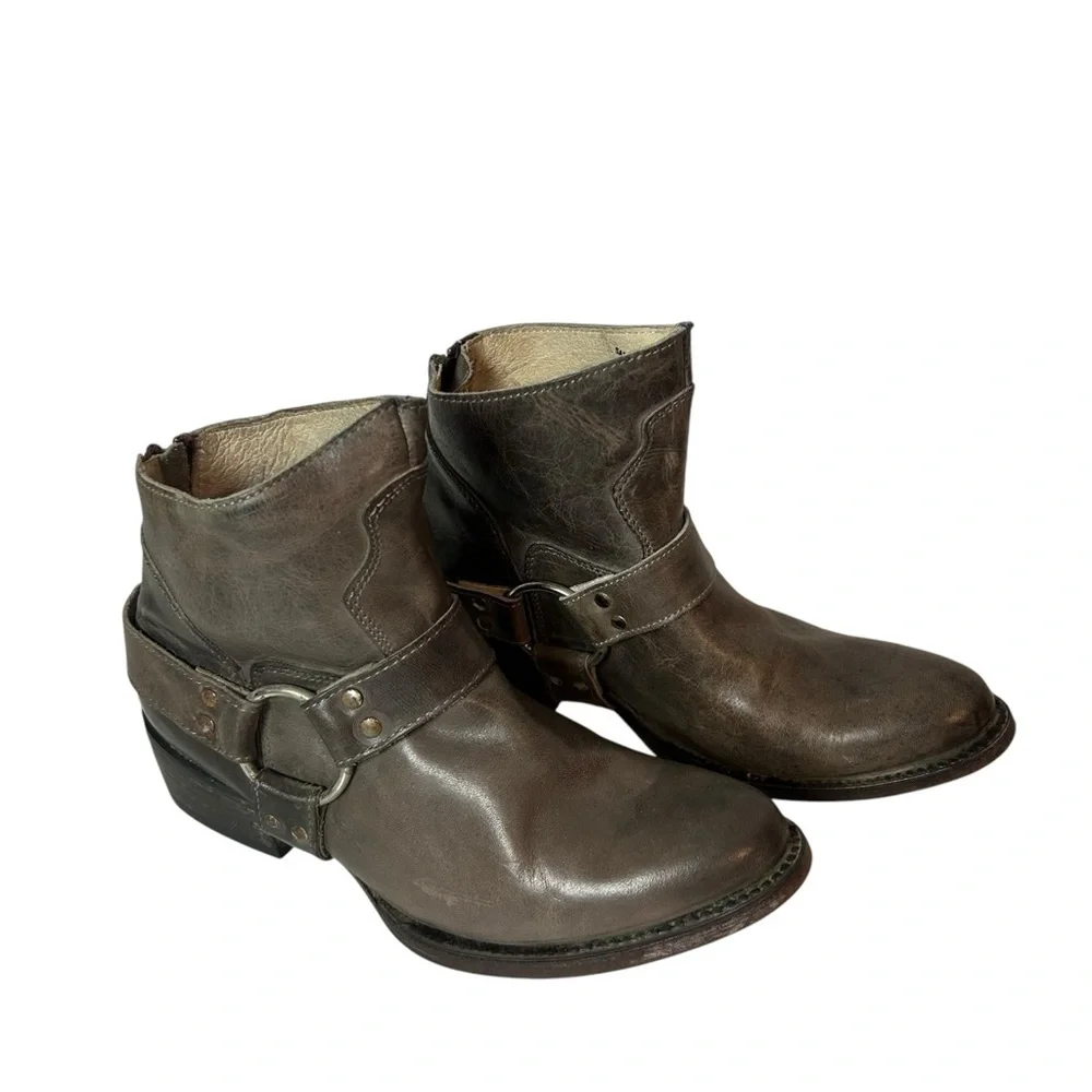 Freebird by Steven Womens Santiago Distressed Leather Harness Boots Size 8 - Picture 4 of 10